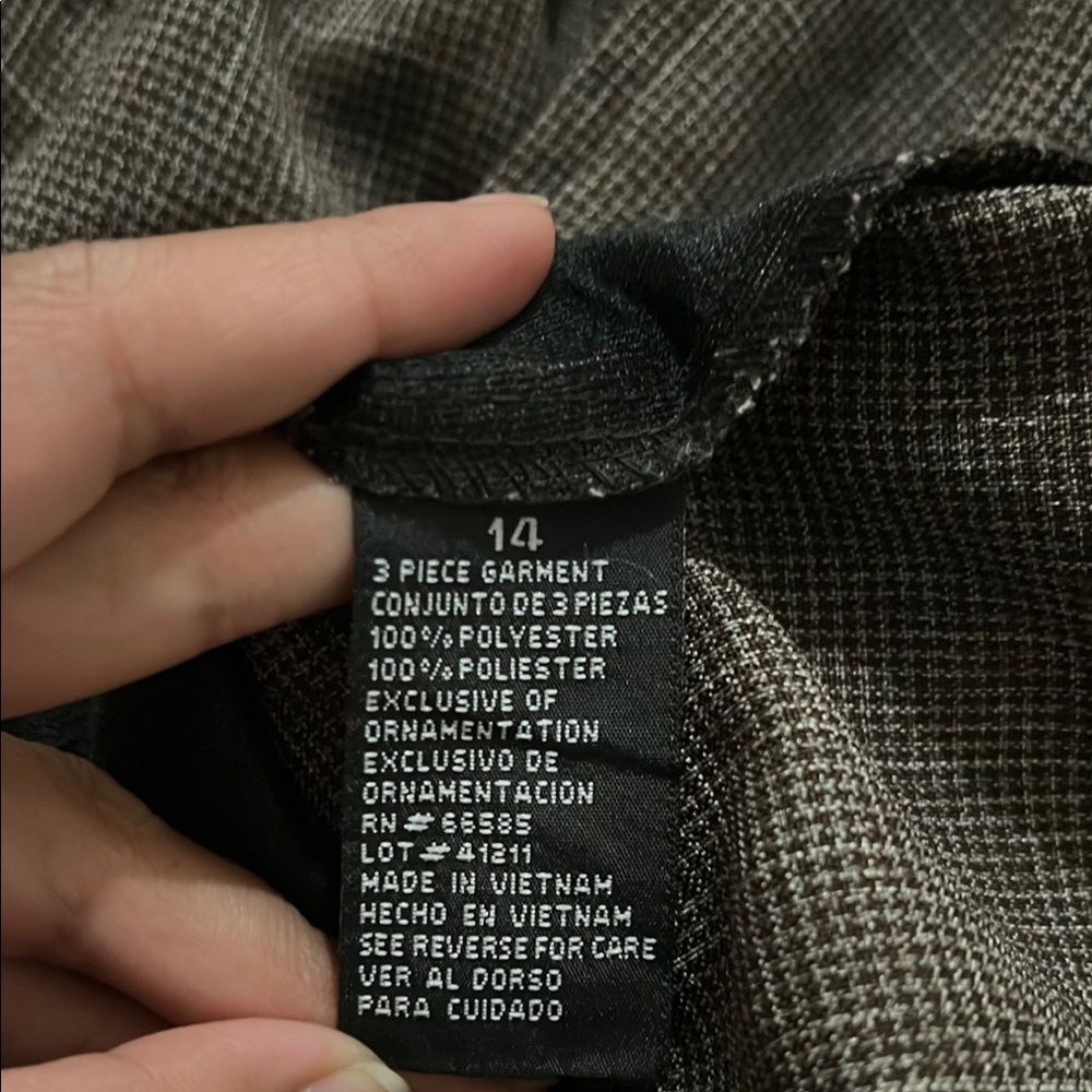 Perceptions Brown Blazer Tailored Open Front - image 6